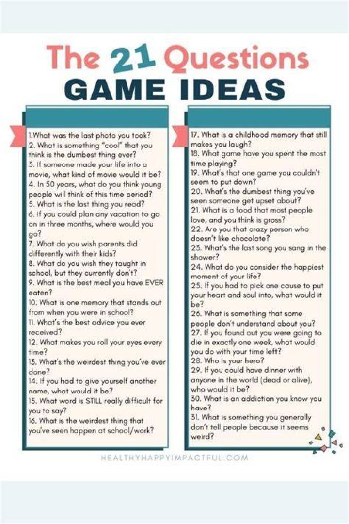 21 questions game to ask a guy