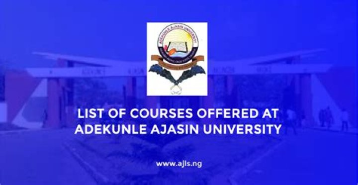 Courses offered by Adekunle Ajasin University