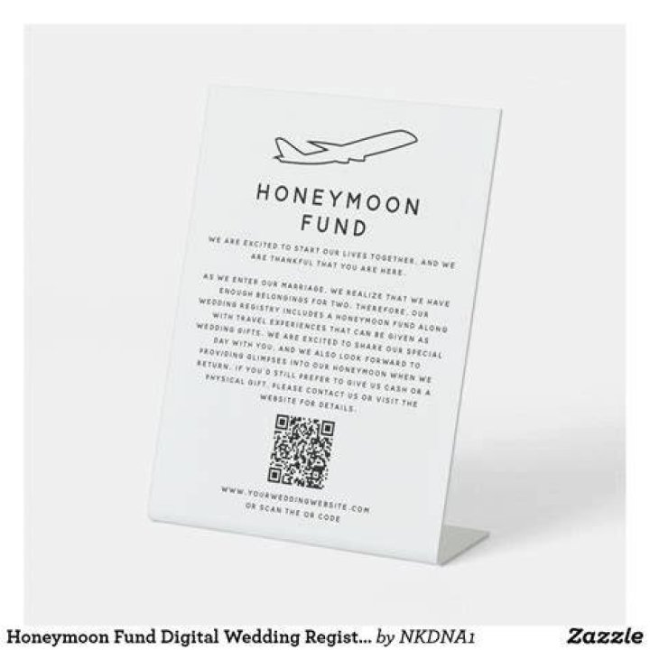 donating to honeymoon fund