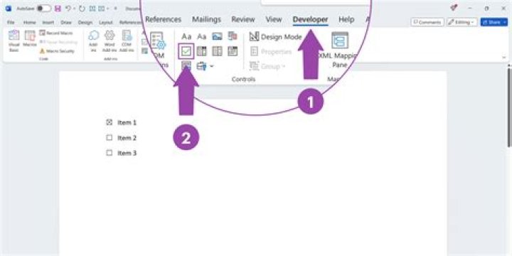 How to make a checkbox in Word