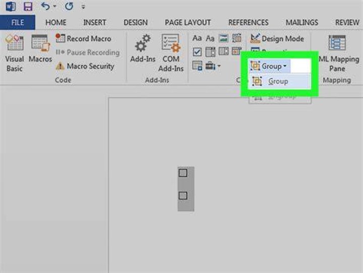 Insert a checkbox in Word