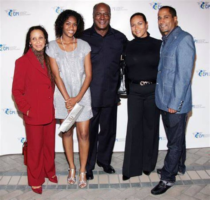 John Amos with his children