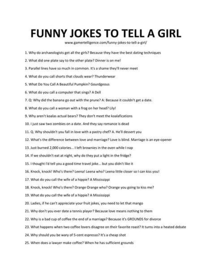 jokes to make her laugh