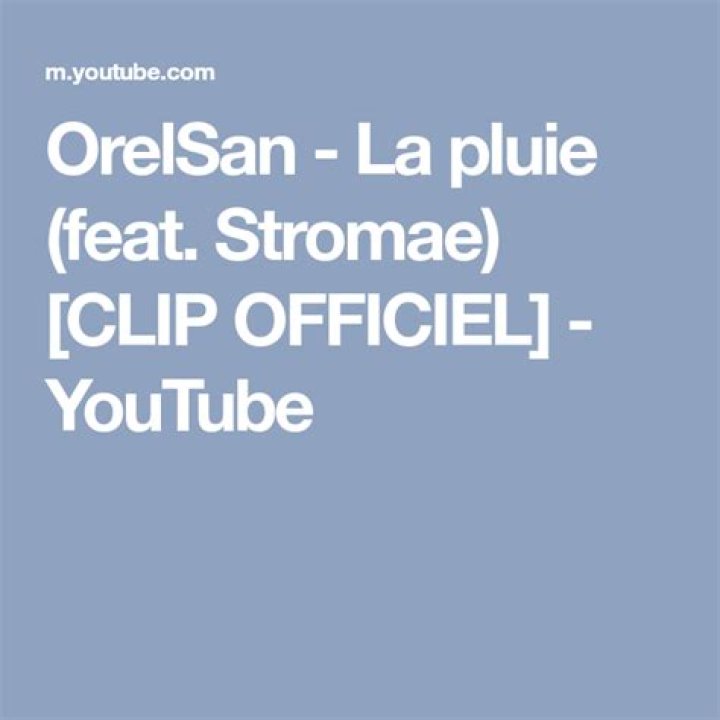 OrelSan - La pluie (feat. Stromae) [CLIP OFFICIEL] - indie songs for video montage