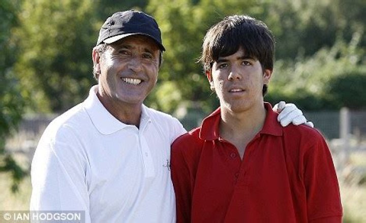 Seve Ballesteros and his son Javier Ballesteros.