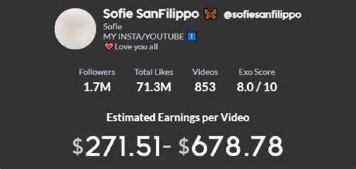 Sofie SanFilippo Net Worth 2024