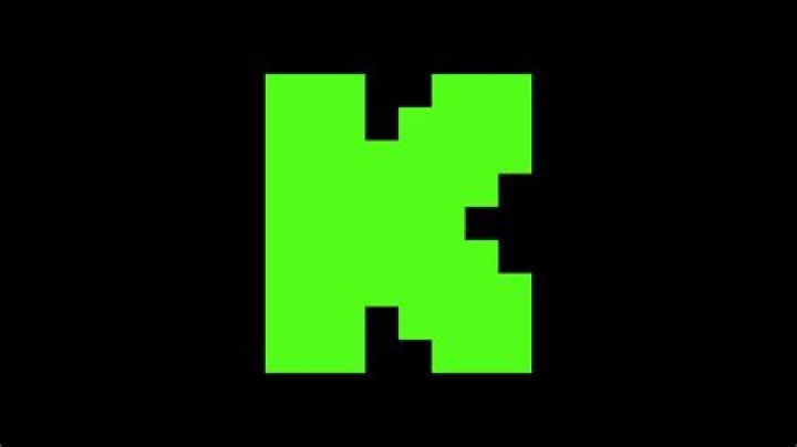 The Kick logo featuring a black background and retro electronics with a green glow.