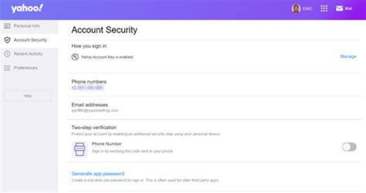 Yahoo verification